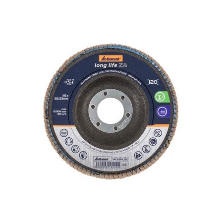 Garant Abrasive flap disc long life ZA, conical, Dia 115 mm, Grit: 120 565264 120